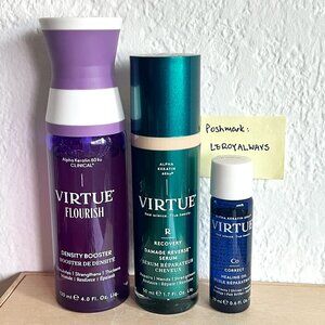Virtue Haircare Bundle Density Booster, Damage Reverse Serum, Healing Oil